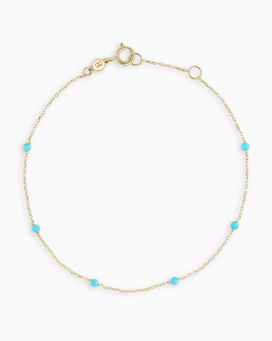 Turquoise Newport Bracelet || option::14k Solid Gold, Turquoise - December