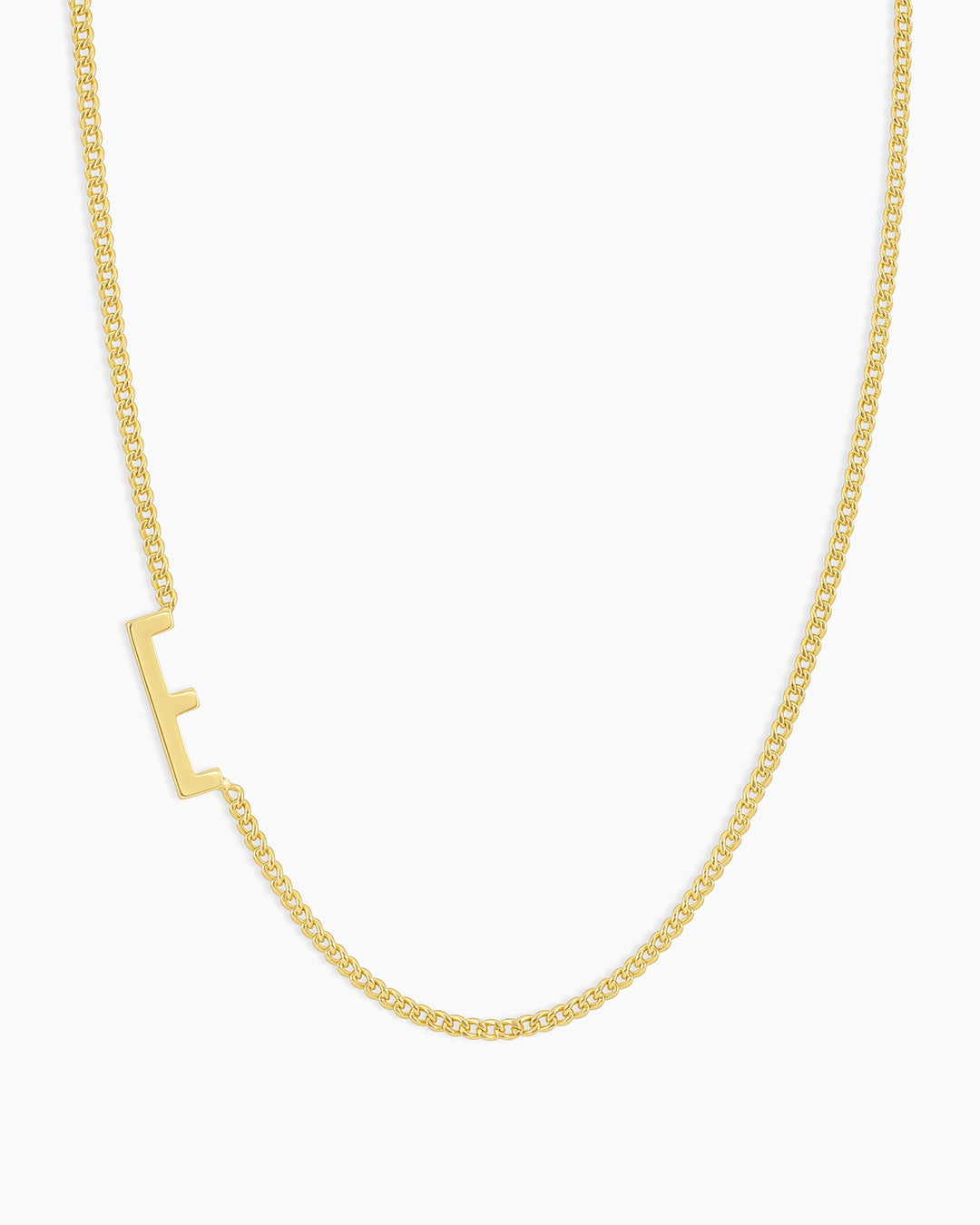 Wilder Alphabet Necklace Alphabet Necklace #E || option::18k Gold Plated, E