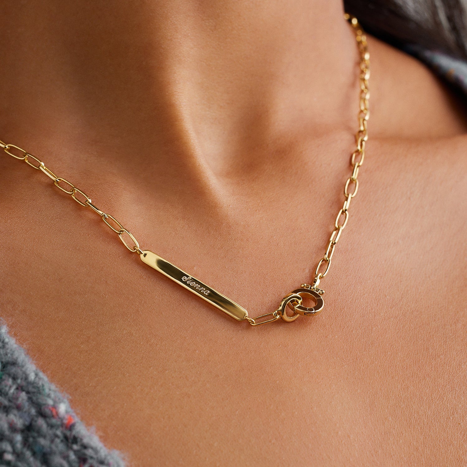 Gold engravable bracelet || option::18k Gold Plated
