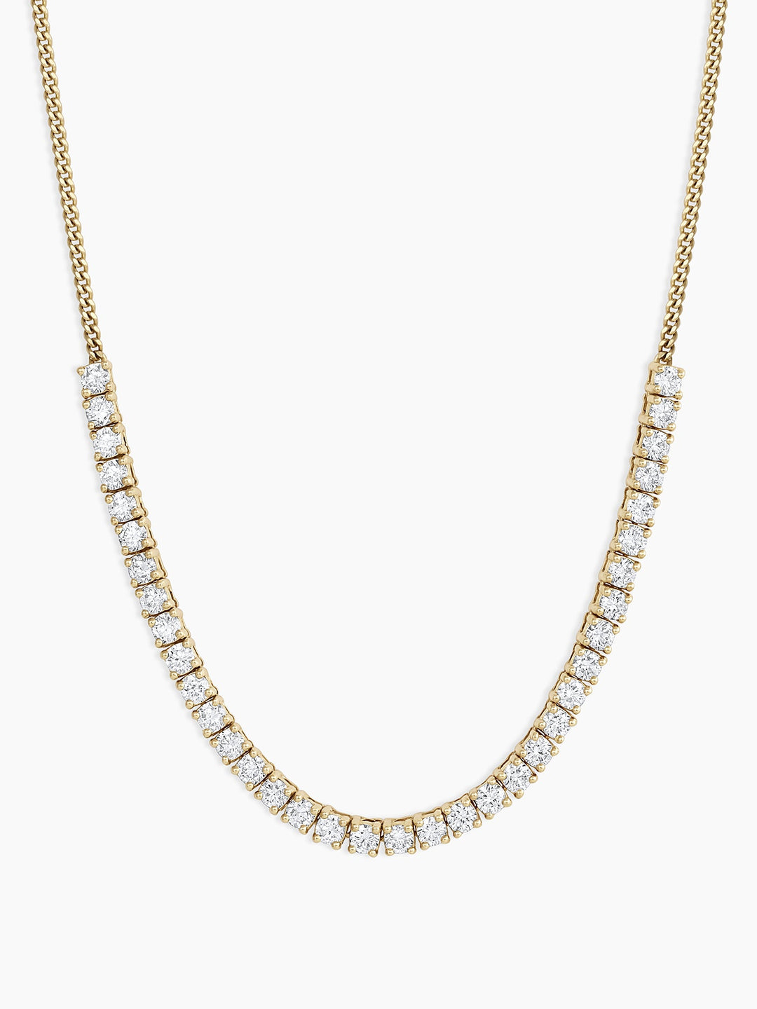 Diamond Melbourne Statement Row Necklace || option::14k Solid Gold