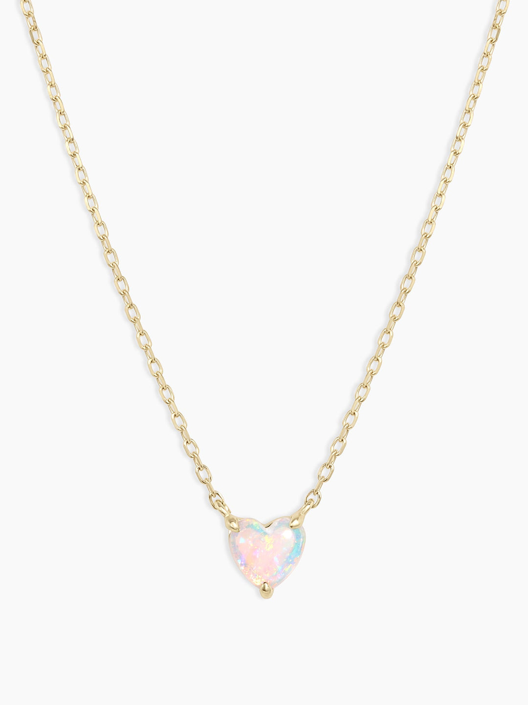 Opal Heart Necklace || option::14k Solid Gold