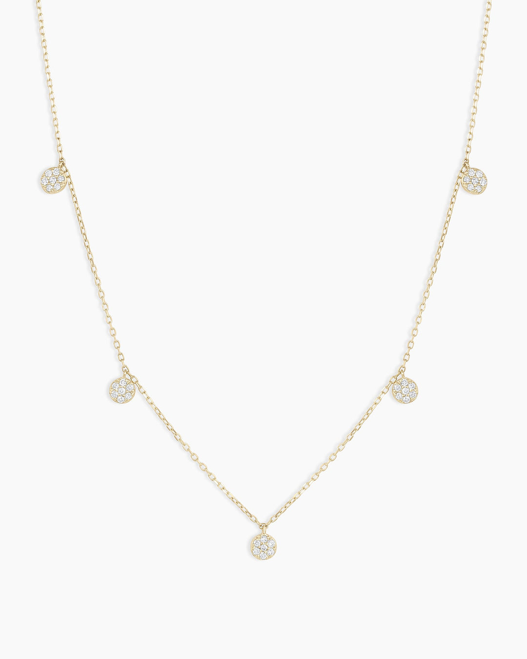 Diamond Pavé Flutter NecklaceDiamond Necklace || option::14k Solid Gold