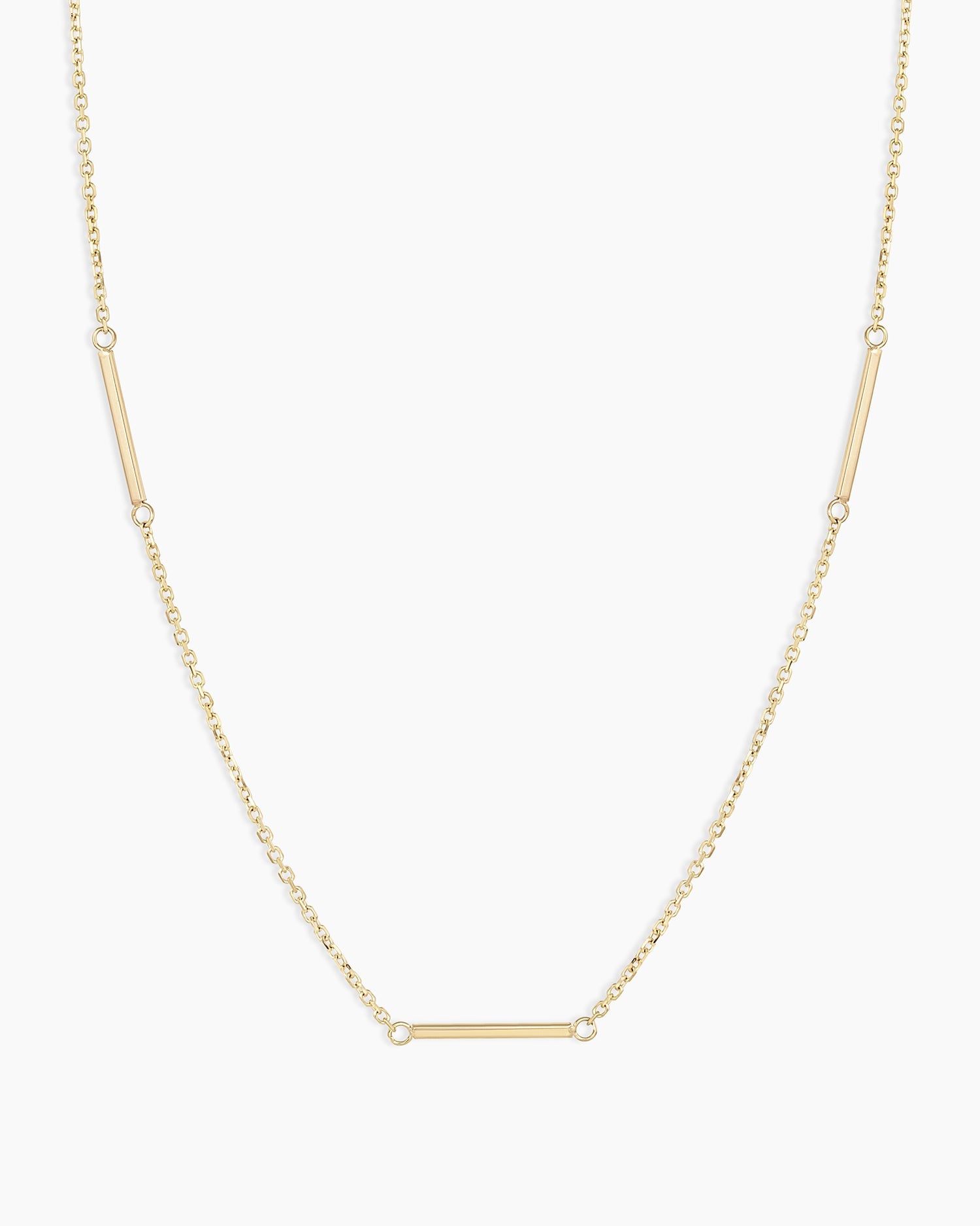 Rose Bar Necklace  || option::14k Solid Gold