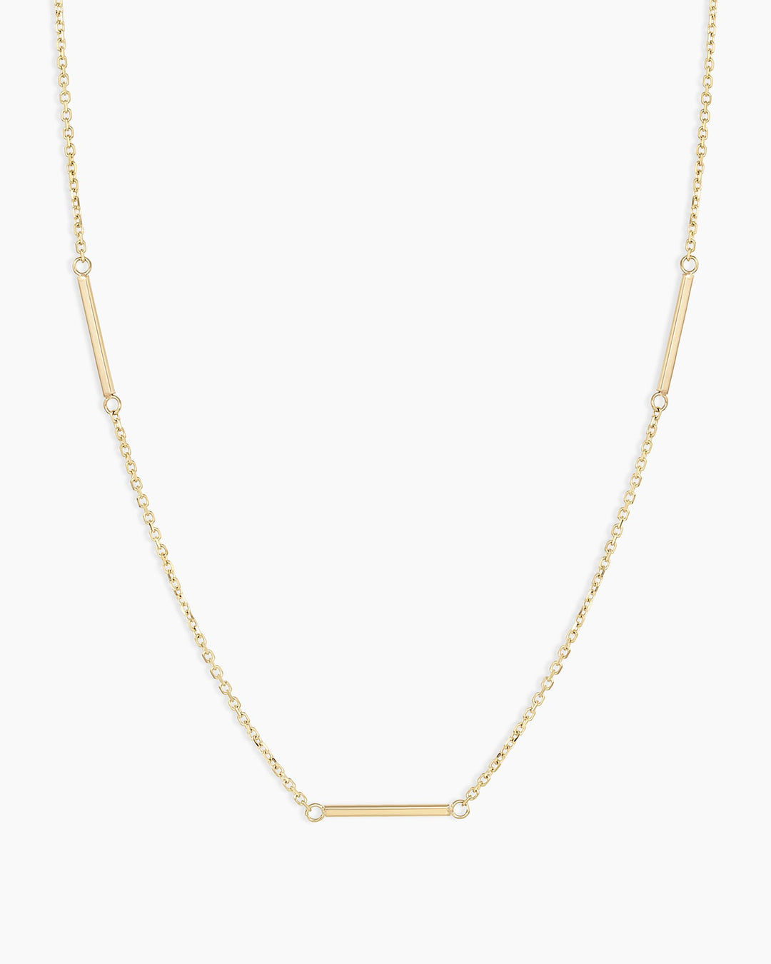 Rose Bar Necklace  || option::14k Solid Gold