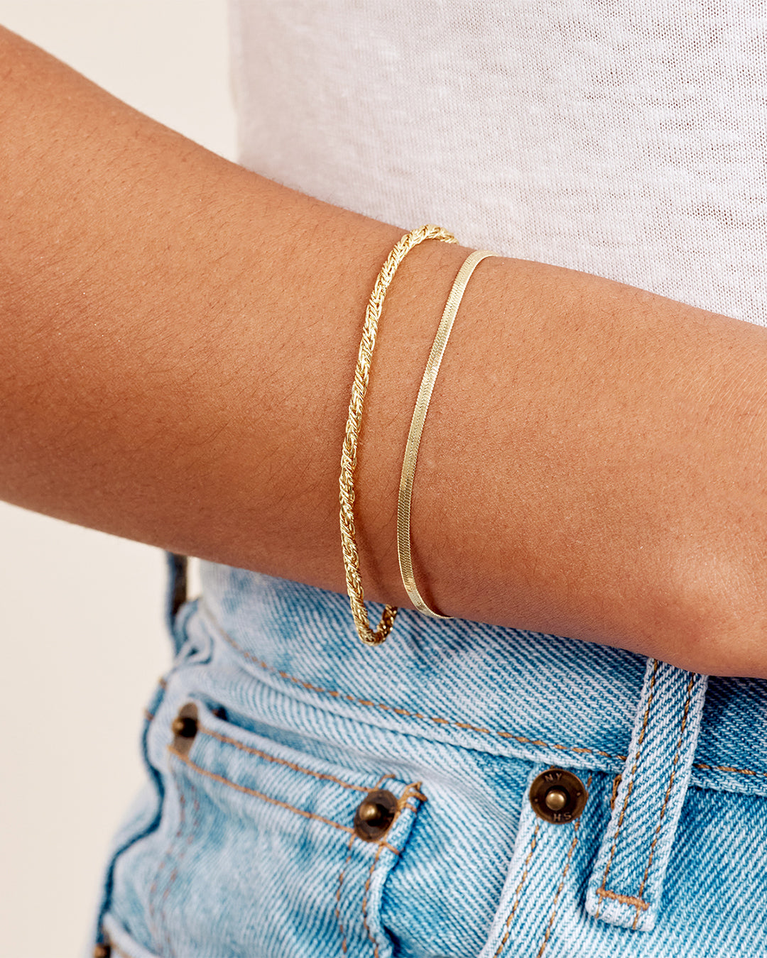 Venice Mini Bracelet || option::18k Gold Plated